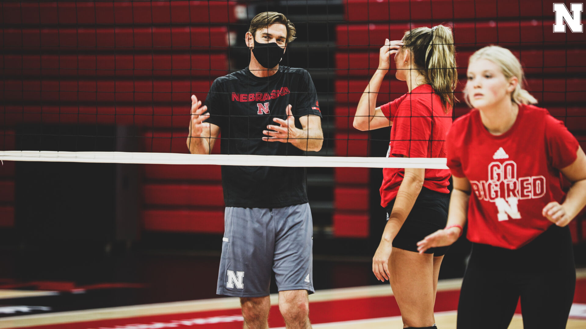 Nebraska volleyball practice, 8.5